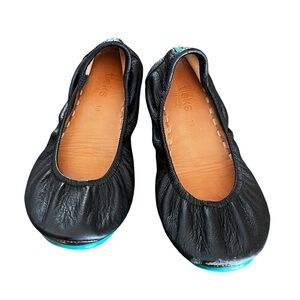 Tieks Ballet Flats Black Leather Women’s Size 10
